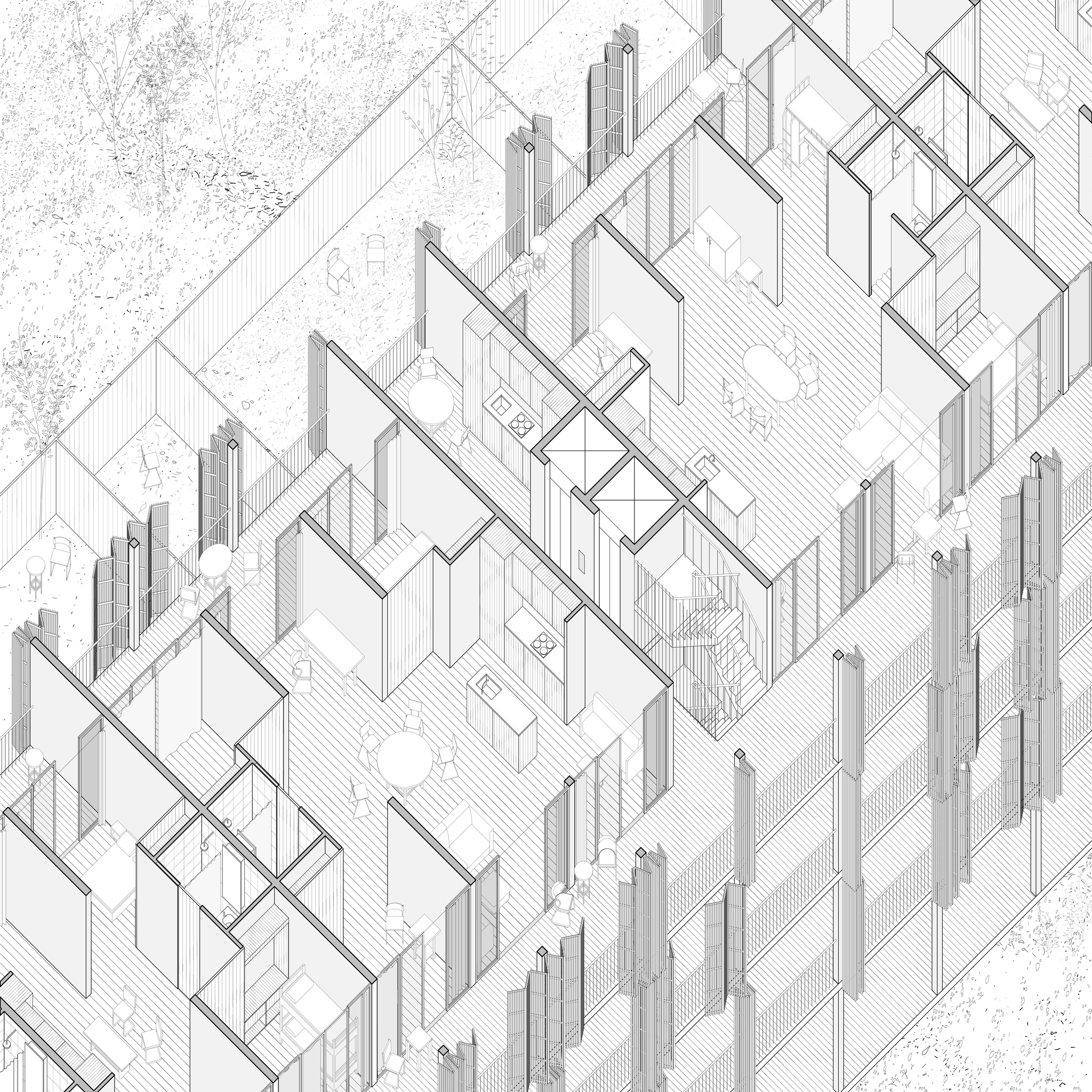 Interior axonometric