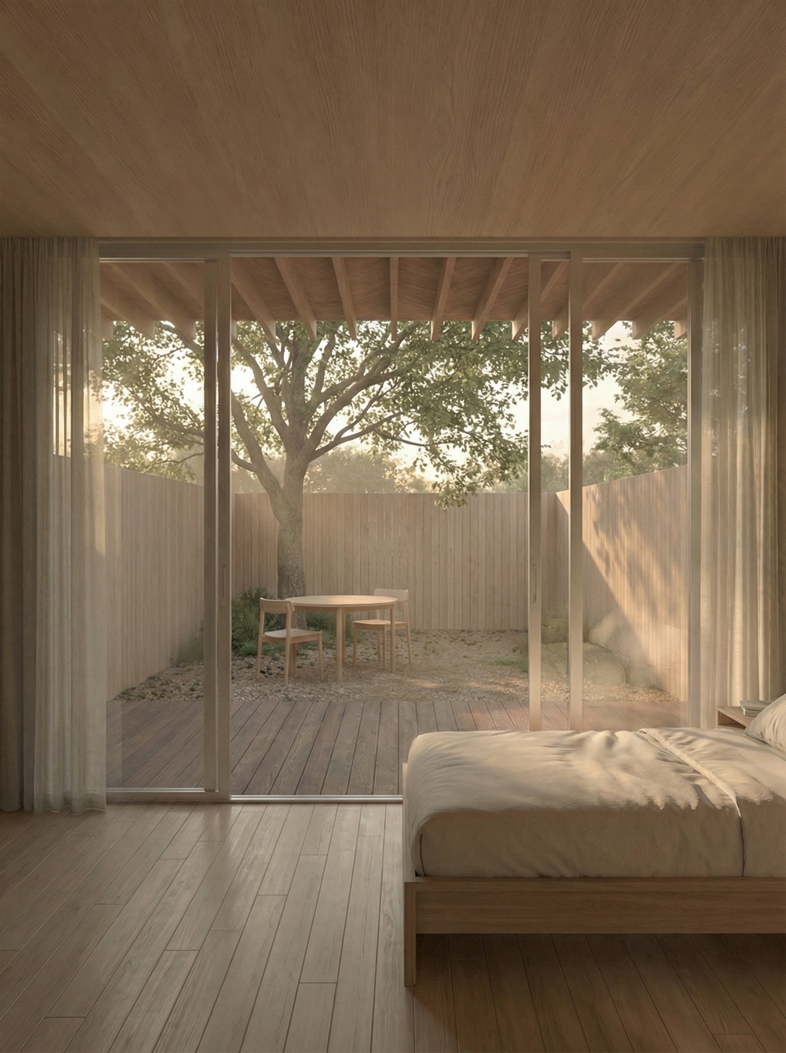 Bedroom to courtyard